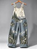 Women's Casual Printed Overalls