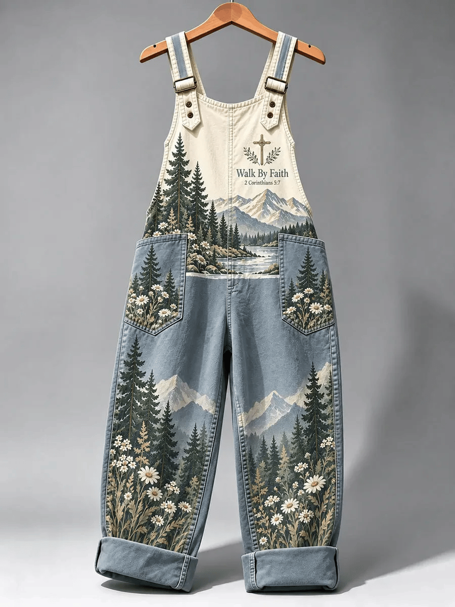 Women's Casual Printed Overalls