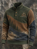 Men's Vintage Western Print Top