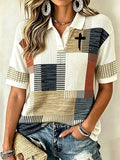 Women's Print Casual Polo Shirt