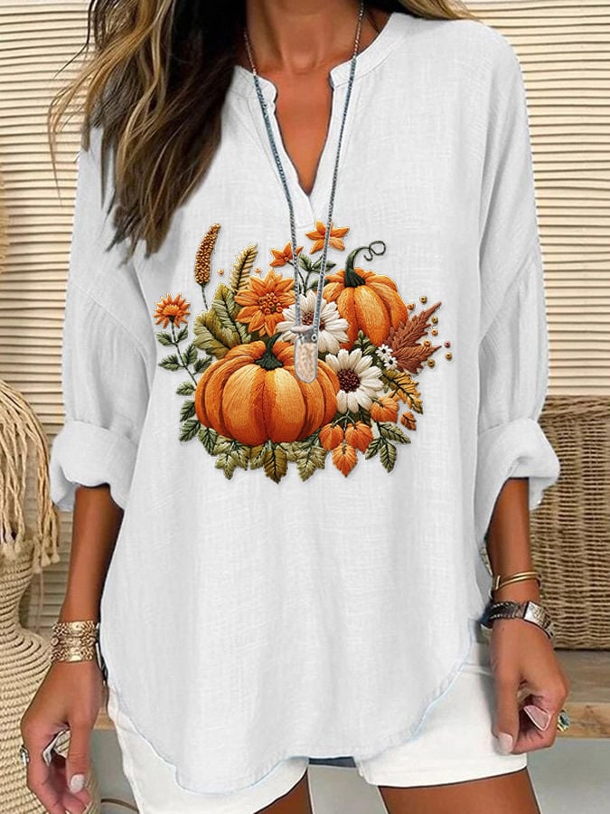 Women's Fall Pumpkin Thanksgiving Shirt