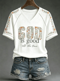 Women’s 'God Is Good' Printed Casual T-Shirt