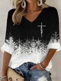 Women'S Casual T-Shirt With Faith-Inspired Print