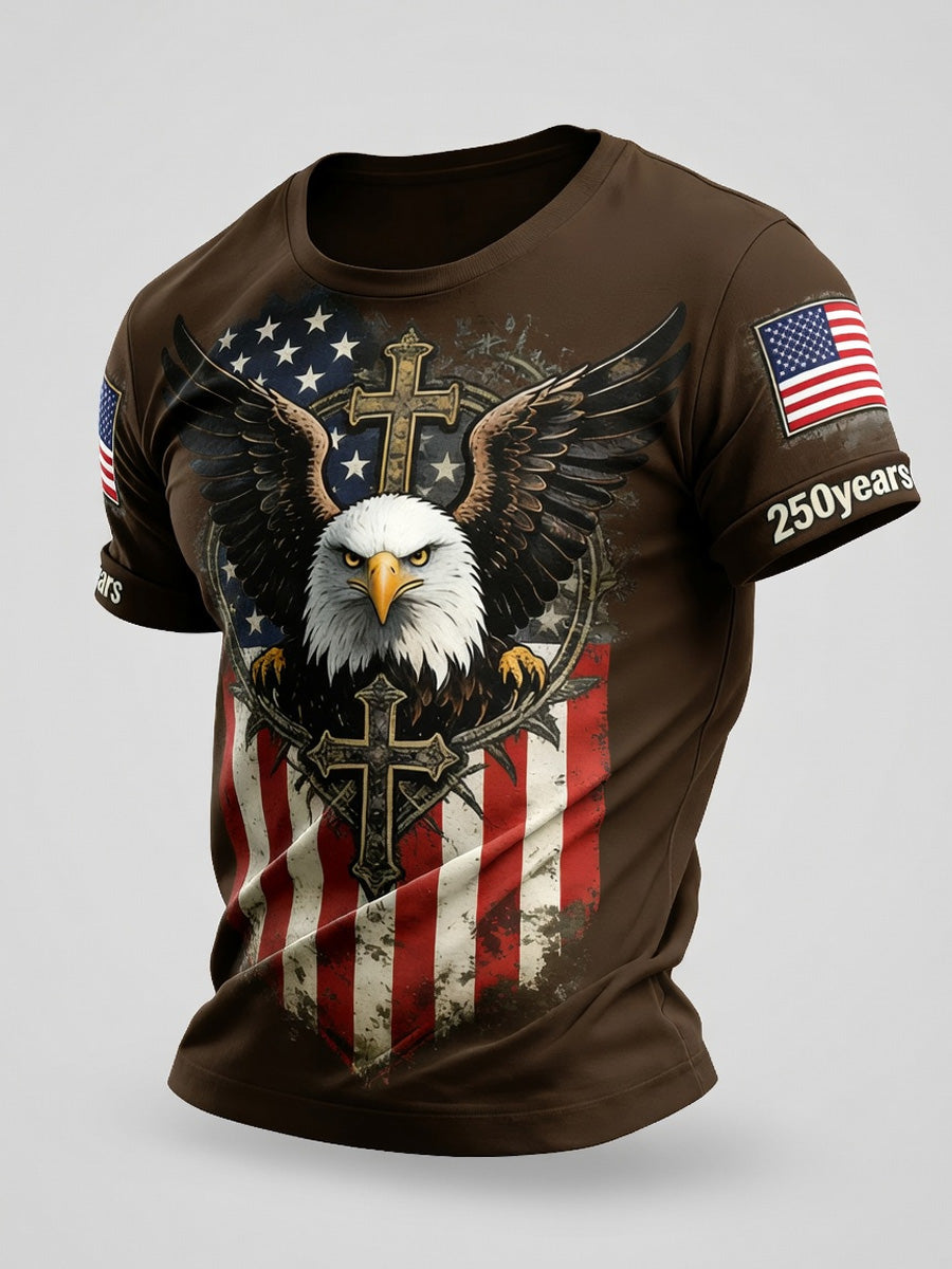 Men's Retro Faith 250th Anniversary American Short-Sleeve T-Shirt