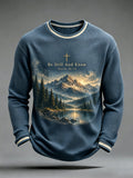 Men's Be Still And Know Psalm 46:10 Printed Waffle-Knit Top