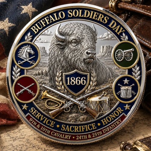Buffalo Soldiers Day Commemorative Metal Medal