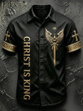 Men's Faith Cross Printed Casual Shirt