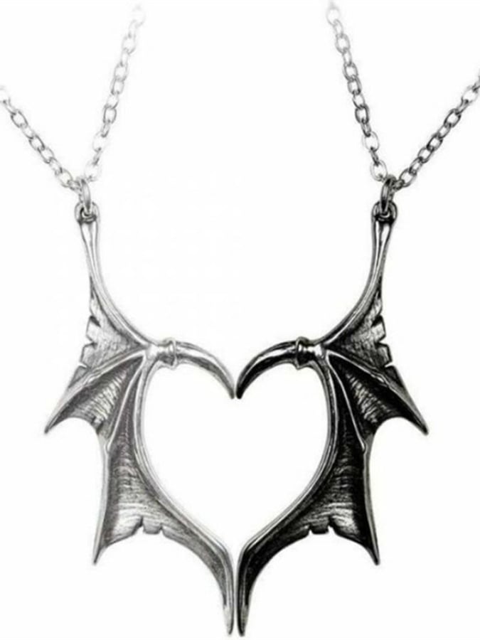 Halloween Gothic Dark Pumpkin Ghost Pendant Necklace