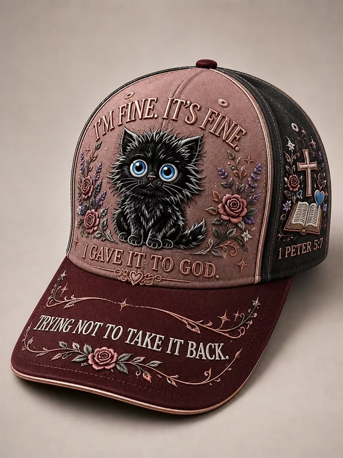 Distressed Denim Kitten Hat