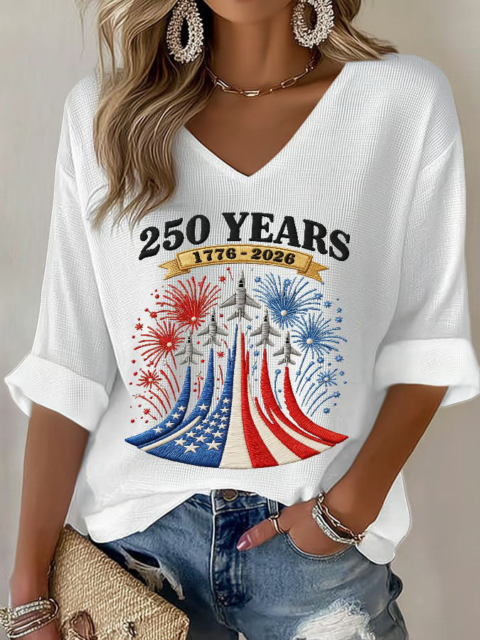 Women's Independence Day 250th Anniversary Printed Top