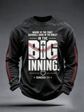 Men's Where Is The First Baseball Game In The Bible In The Big Inning Waffle Top