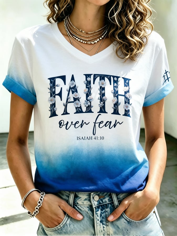 Women's Faith  Printed Casual T-Shirt