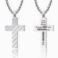 Men's American Flag Cross Necklace