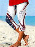 Women's Independence Day Faith Printed Pants