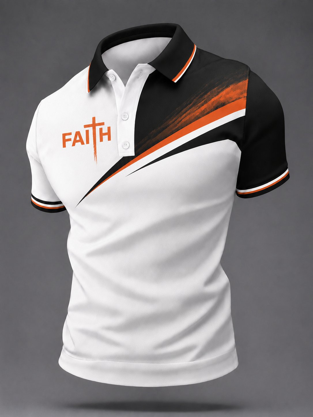 Men's Faith Print Casual Polo