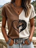 Women's Western Faith-Print Casual T-Shirt