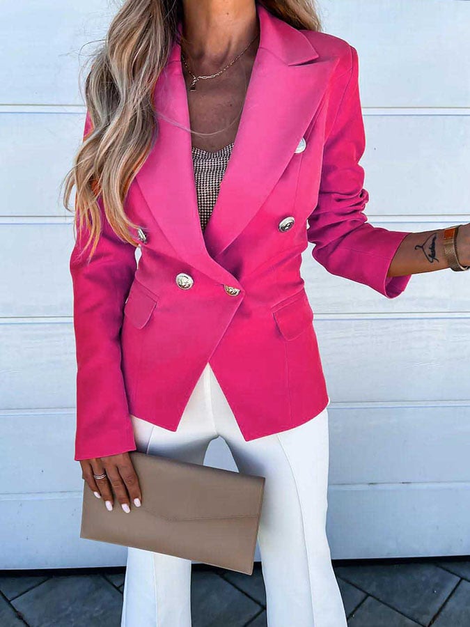 Casual Solid Color Blazer
