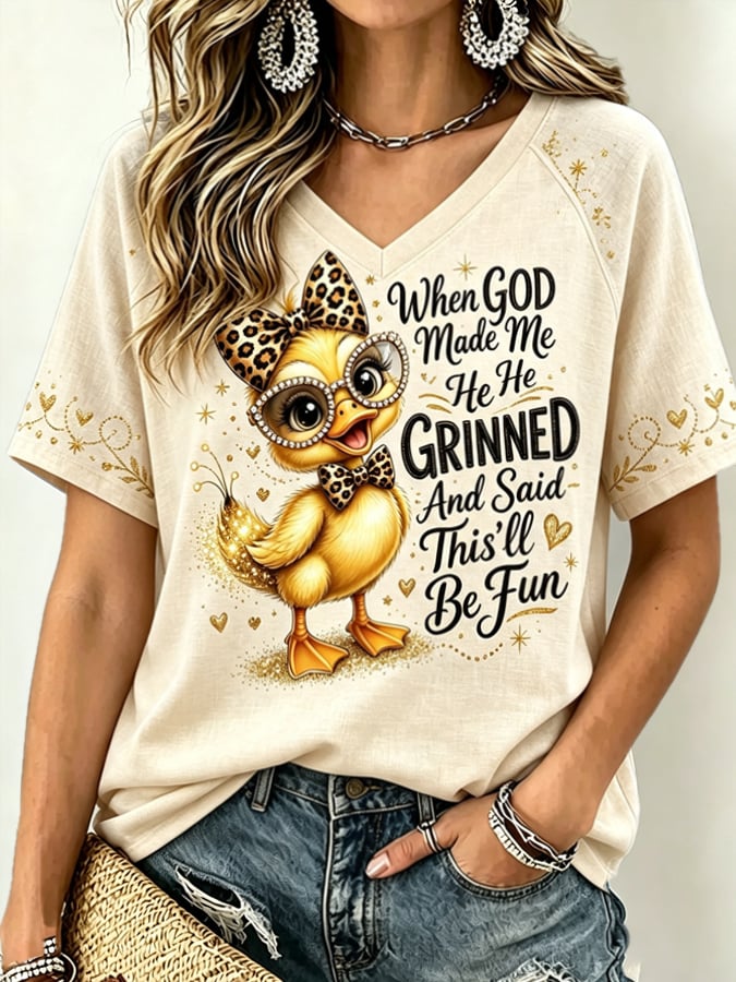 Women's Faith-Print Raglan-Sleeve T-Shirt