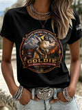 Women'S Retro Colorado Print T-Shirt
