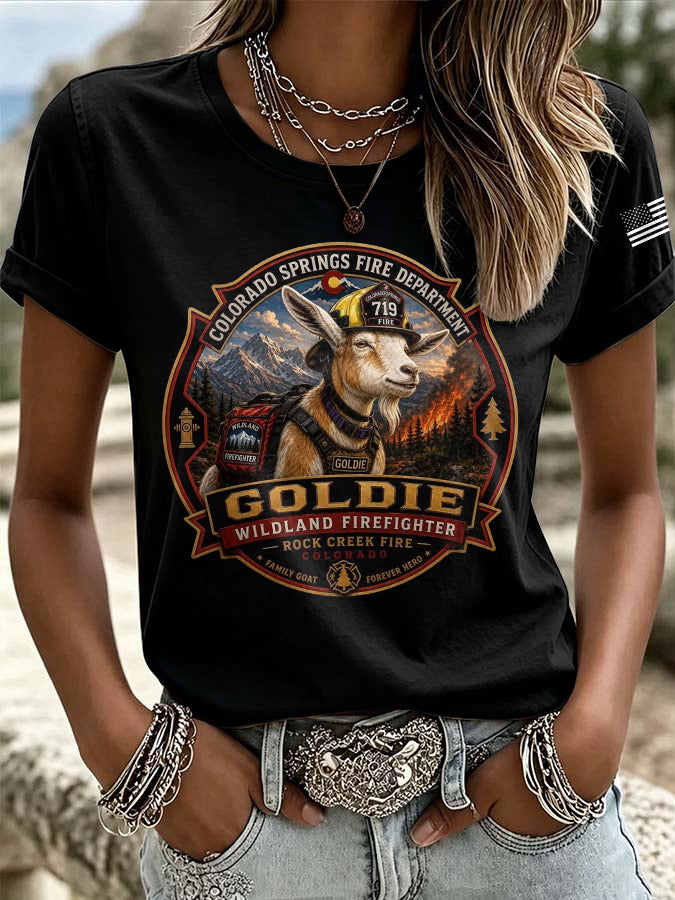 Women'S Retro Colorado Print T-Shirt