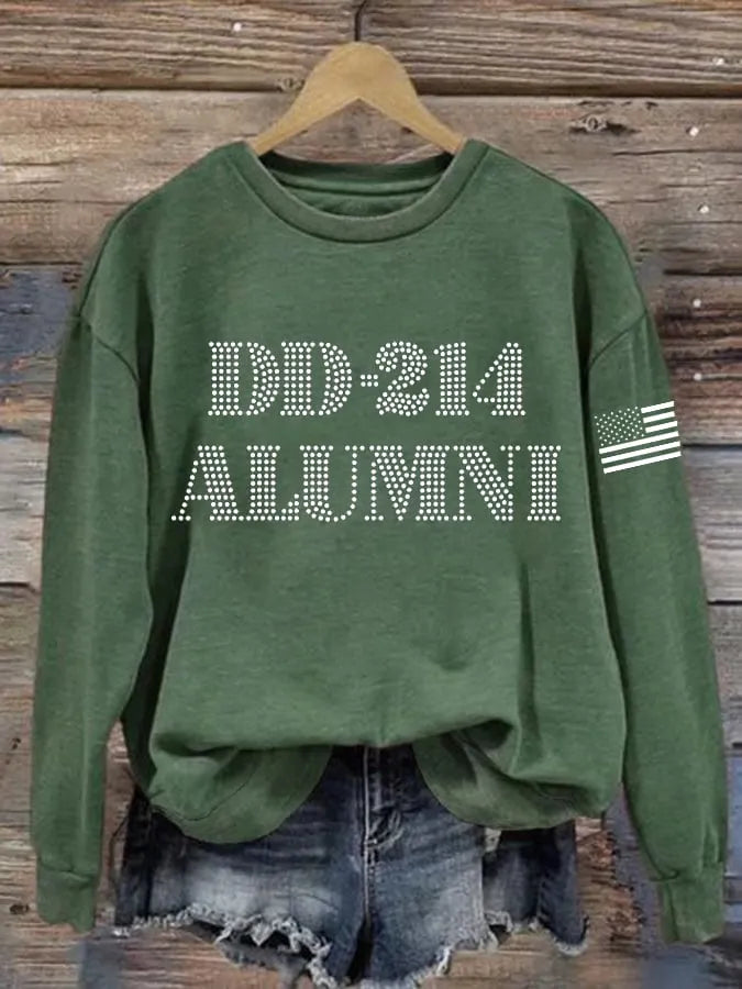 Women's Veteran's Wife Printed Sweatshirt