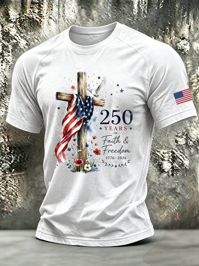 Men's Retro Print Short-Sleeve T-Shirt