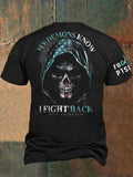 Men's PTSD Awareness Veteran Printed T-shirt