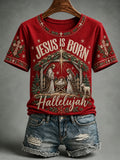 Women's Faith Christmas Printed T-shirt