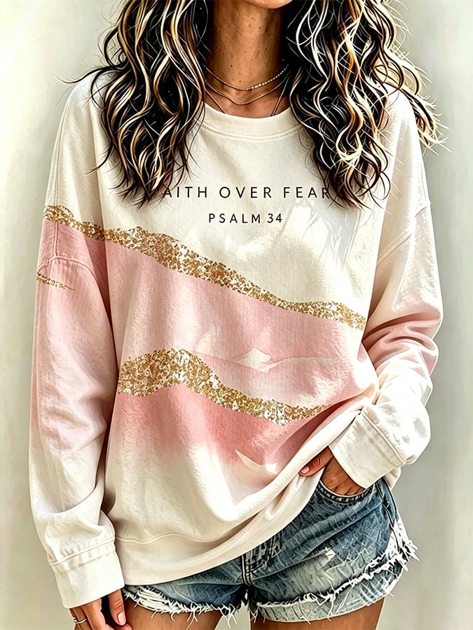 Women's   Faith  Print Top