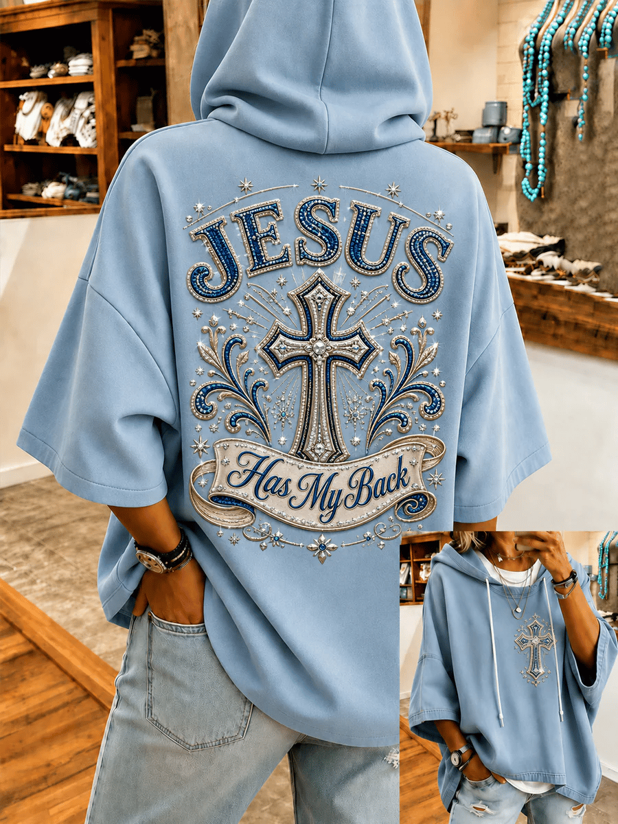 Women's Faith Print Hooded Sweatshirt