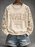 Women's 'Walk By Faith' Printed Casual Sweatshirt