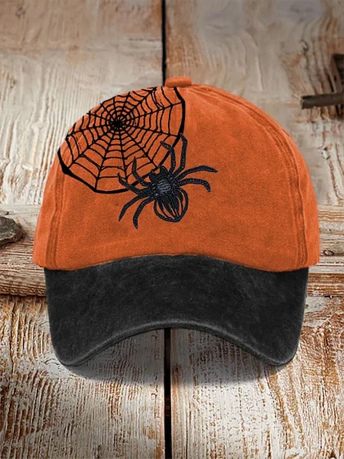 Halloween Spider Web Printed Bat Hat