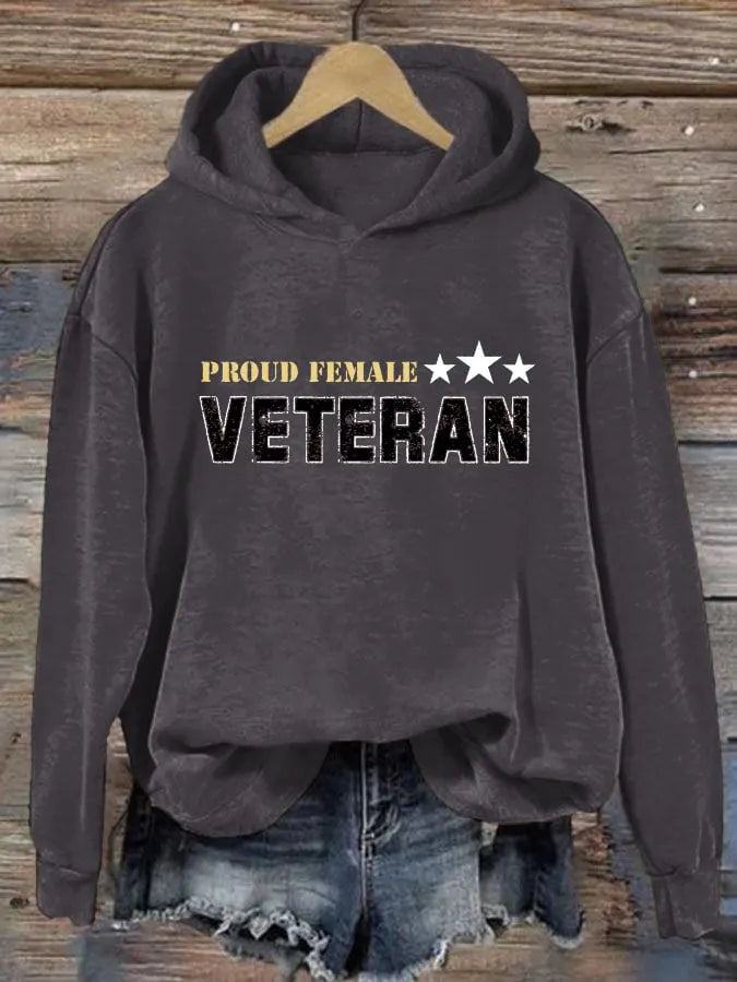 Women's Proud Female Veteran Hoodie