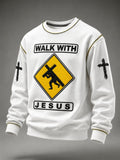 Men's Casual Faith Print Sweatshirt
