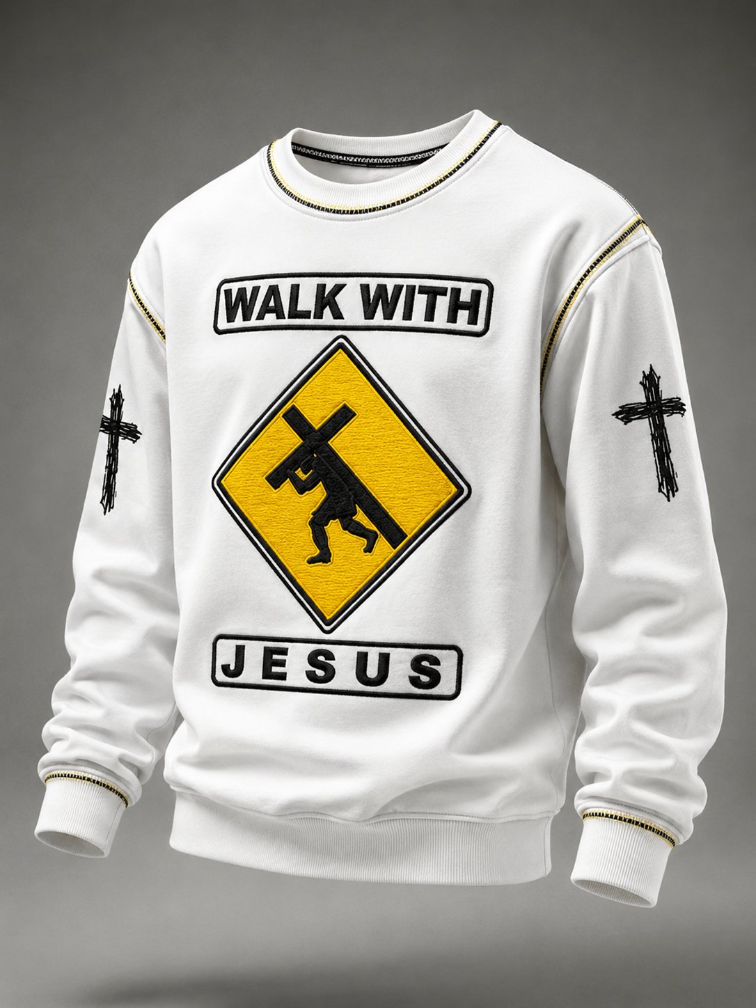 Men's Casual Faith Print Sweatshirt