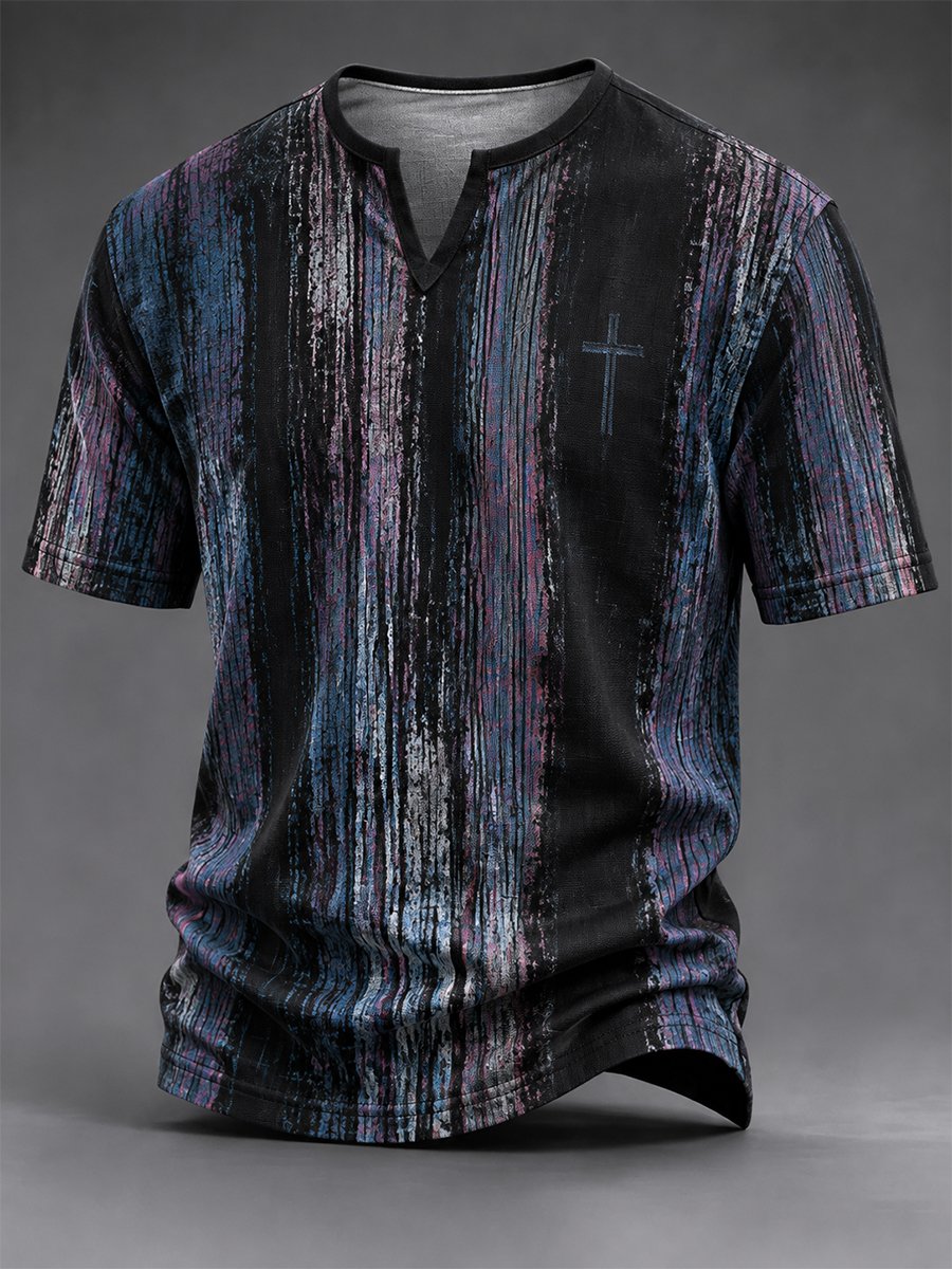 Men's Vintage Faith Faux-Linen T-shirt