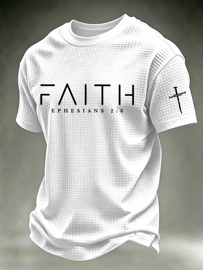 Men's  “Faith” waffle knit T-shirts