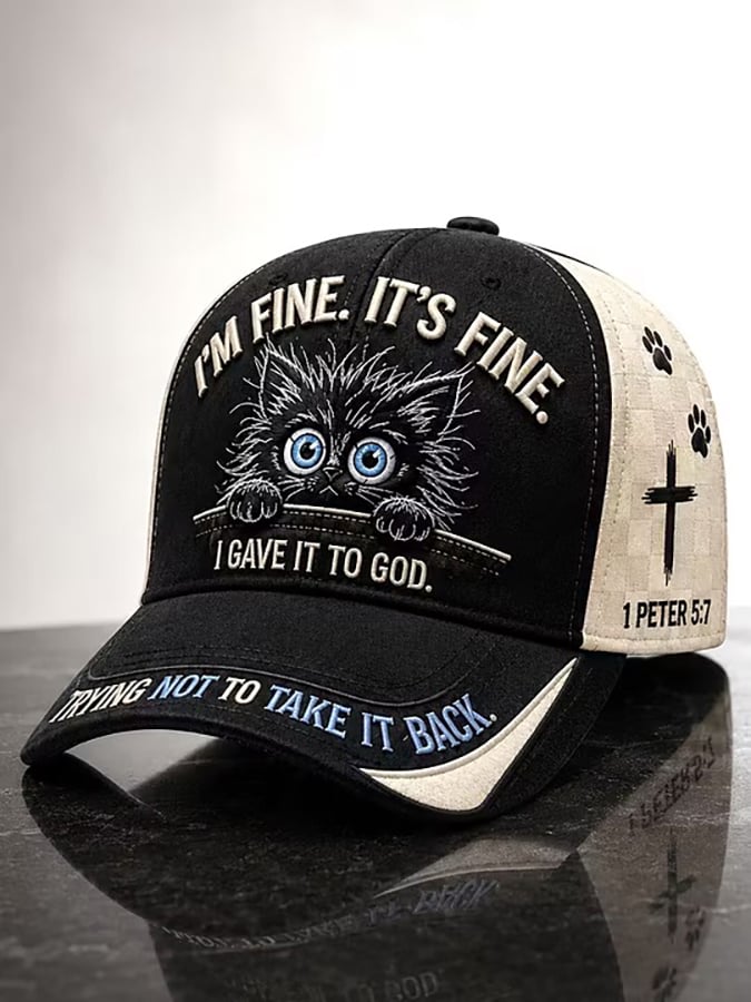 Distressed Denim Kitten Hat