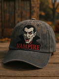 Vintage Halloween Vampire Print Hat