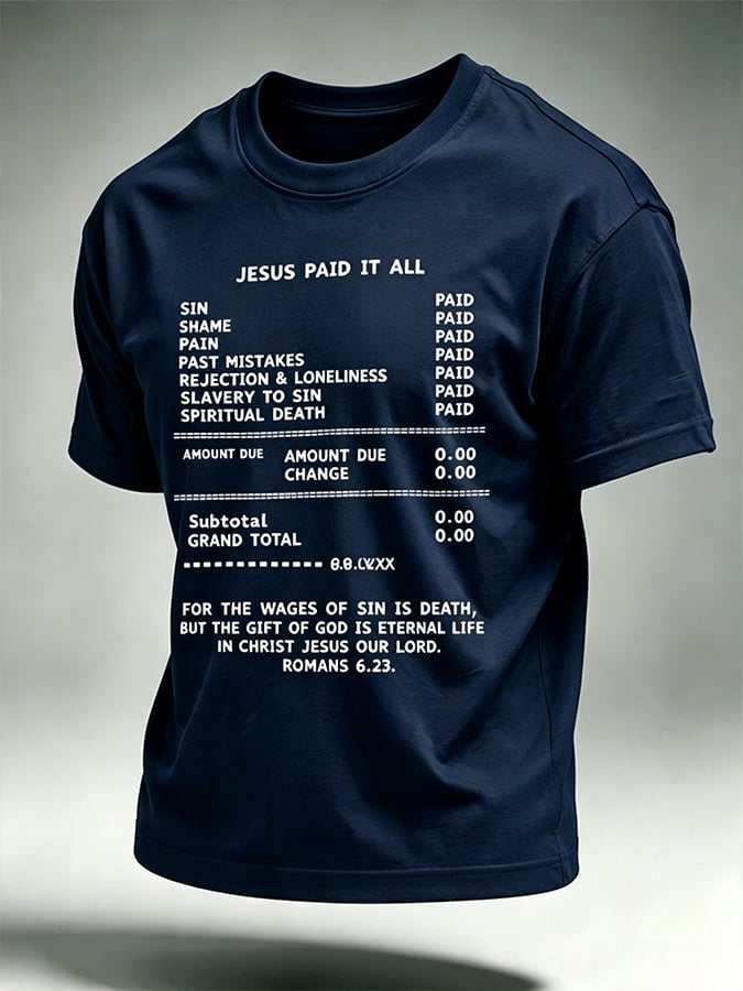 Men's Faith  Print Round Neck T-shirt