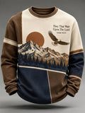 Men's "Faith" Print Waffle-Knit Crew-Neck Long-Sleeve T-Shirt
