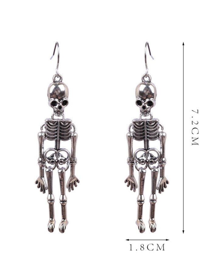 Halloween Human Skeleton Skeleton Ghost Hand Holding Pendant Couple Necklace