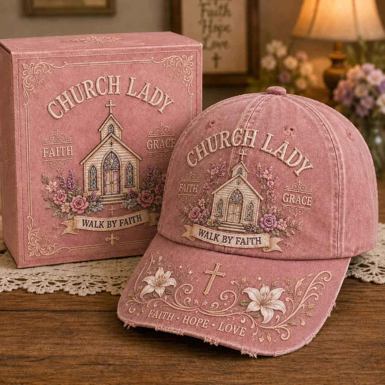⛪ Church Lady Walk By Faith Cap