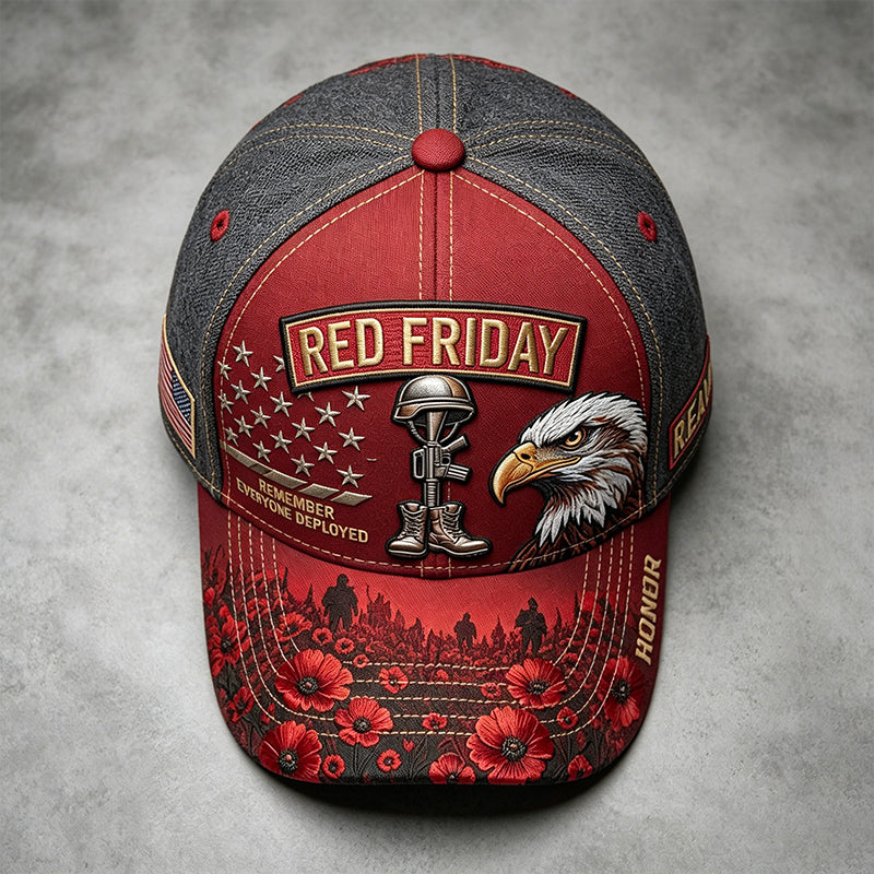 "Red Friday" Veteran Commemorative Casual Baseball Cap