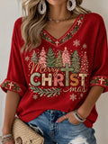 Women's Faith Christmas  Printed T-shirt