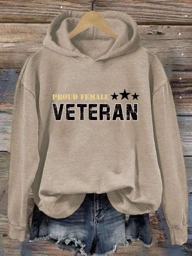 Women's Proud Female Veteran Hoodie
