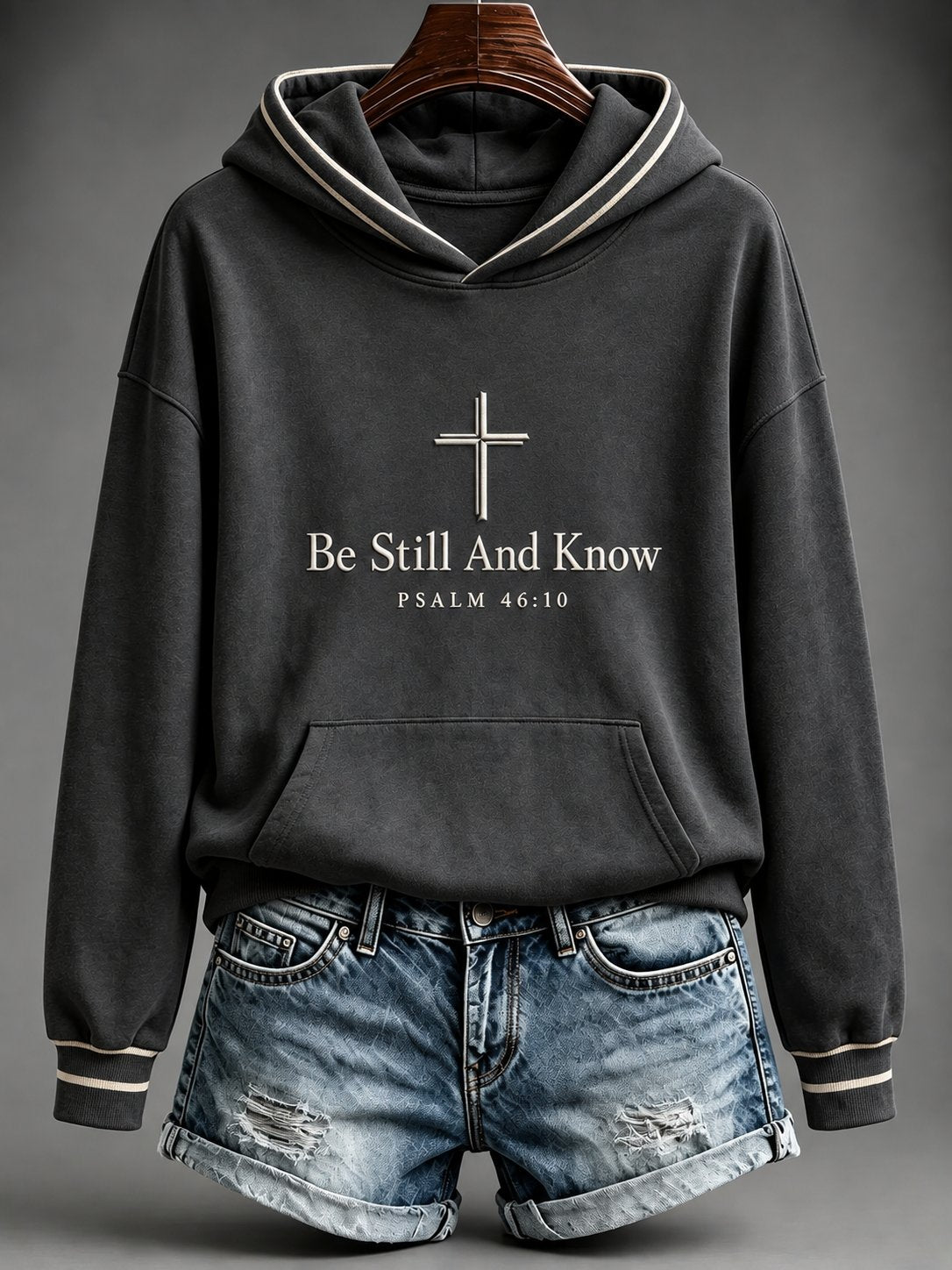 Women's Be Still And Know Psalm 46:10 Printed Sweatshirt