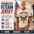 Personalized Veteran Jersey Shirt – Custom Name, Branch & Service Years