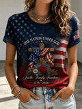 Women's Cross Faith Print T-Shirt