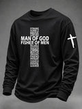Men's Man Of God Printed Casual T-shirt